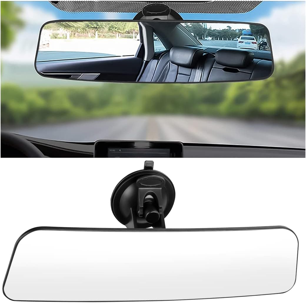 12 Inch Panoramic Car Rearview Mirror, White