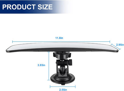 12 Inch Panoramic Car Rearview Mirror, White