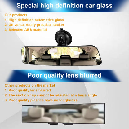 12 Inch Panoramic Car Rearview Mirror, White