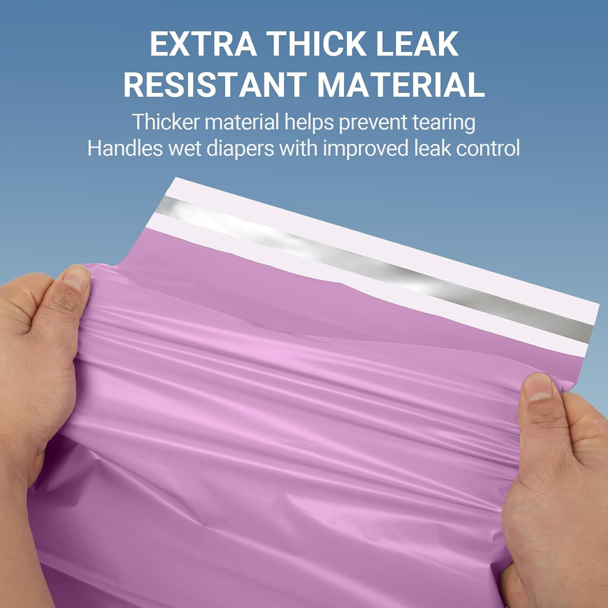 100pcs Adult Diaper Disposal Bags, Extra Large 12"x17", Odor-Proof & Leak-Resistant, Thick Tear-Resistant Disposable Trash Bags for Adult Diapers, Baby Diapers, Pet Waste (Purple)