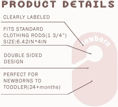 8 Pack Baby Closet Dividers – Pure Green Nursery Organizer for Baby Clothes 0-24 Months, Closet Size Markers, Baby Clothing Organizer for Nursery (green)