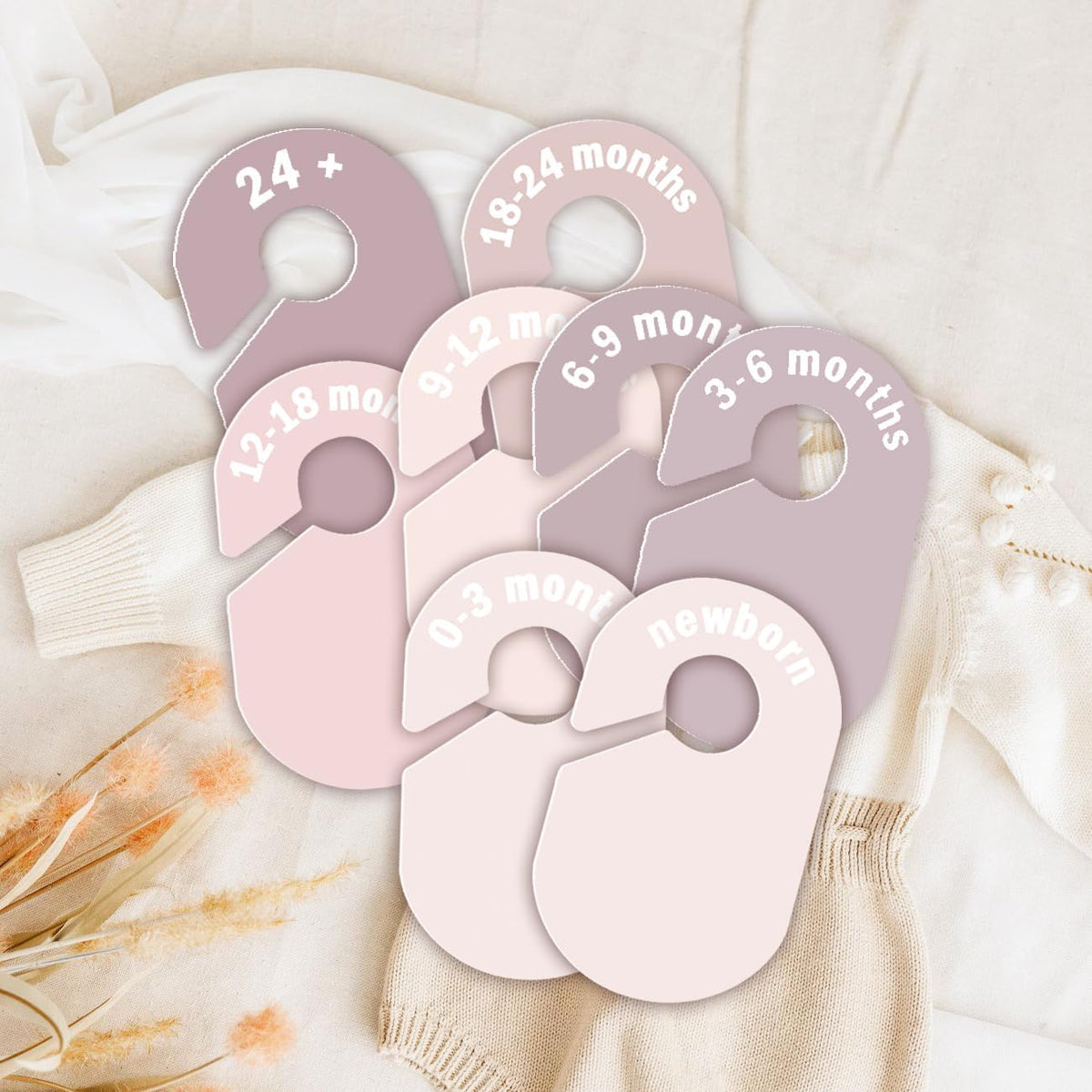 8 Pack Baby Closet Dividers – Pure Green Nursery Organizer for Baby Clothes 0-24 Months, Closet Size Markers, Baby Clothing Organizer for Nursery (green)