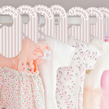 8 Pack Baby Closet Dividers – Pure Green Nursery Organizer for Baby Clothes 0-24 Months, Closet Size Markers, Baby Clothing Organizer for Nursery (green)