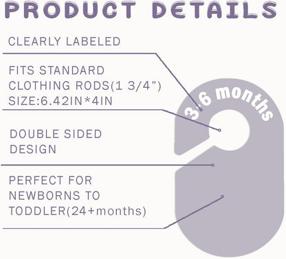 8 Pack Baby Closet Dividers – Pure Green Nursery Organizer for Baby Clothes 0-24 Months, Closet Size Markers, Baby Clothing Organizer for Nursery (green)