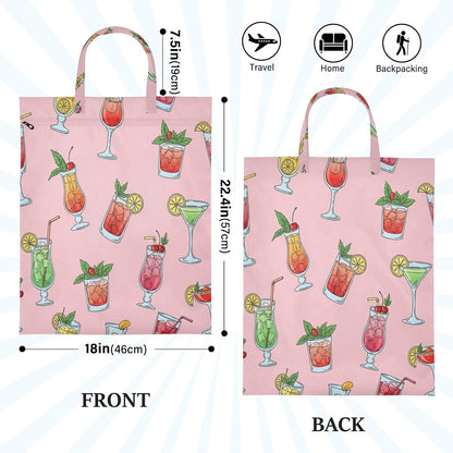 Tropical Cocktails Waterproof Travel Laundry Bag Washable 2 Packs