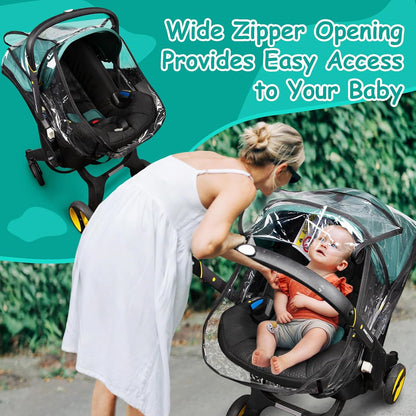 Rain Cover, Compatible with Doona Infant Car Seat Stroller, Protects from Rain, Snow, Wind, Cold, Side Ventilation Holes, Rain Cover for Stroller, Stroller Cover Accessories