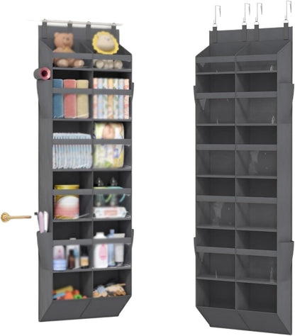 Over the Door Organizer, 6-Shelf Closet Hanging Storage,55lbs Capacity Behind the Door Storage,for Bathroom, Bedroom, and Dorm
