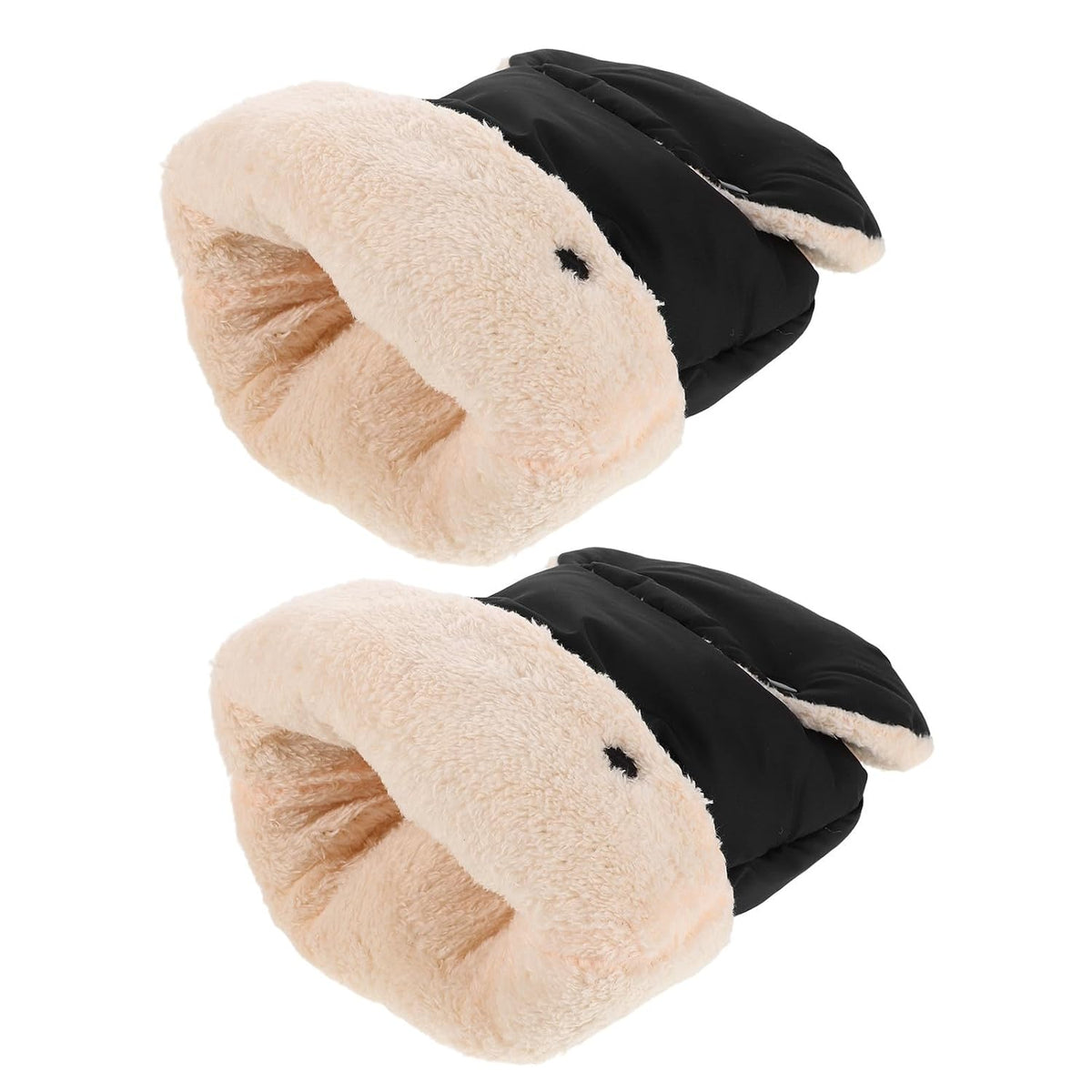 Black Waterproof Pram Mittens for Stroller Parents Winter Handmuffs