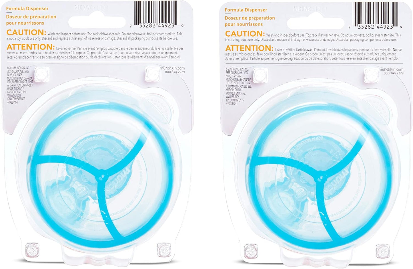 ® Formula Dispenser, BPA Free, 3 9oz Sections, Blue, 2 Pack