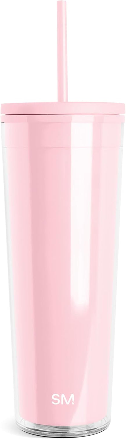 Plastic Tumbler with Straw | 24oz | Swirl