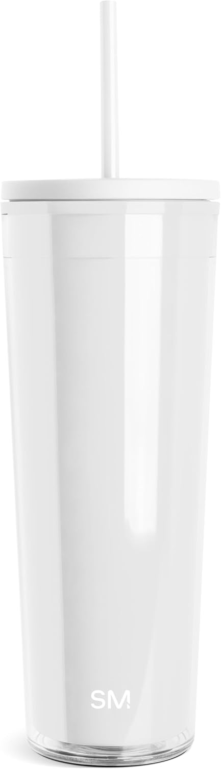 Plastic Tumbler with Straw | 24oz | Swirl