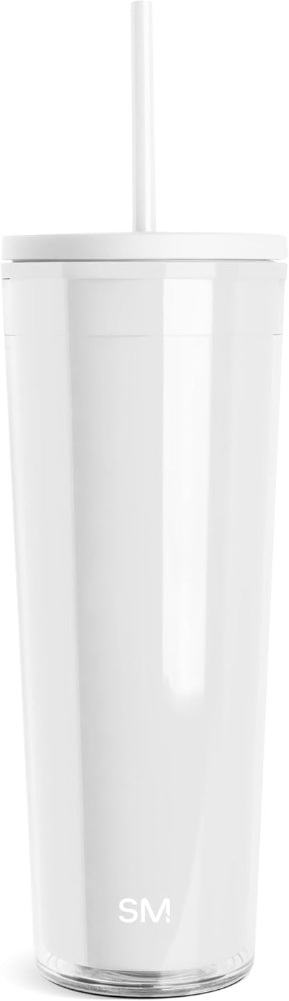 Plastic Tumbler with Straw | 24oz | Swirl
