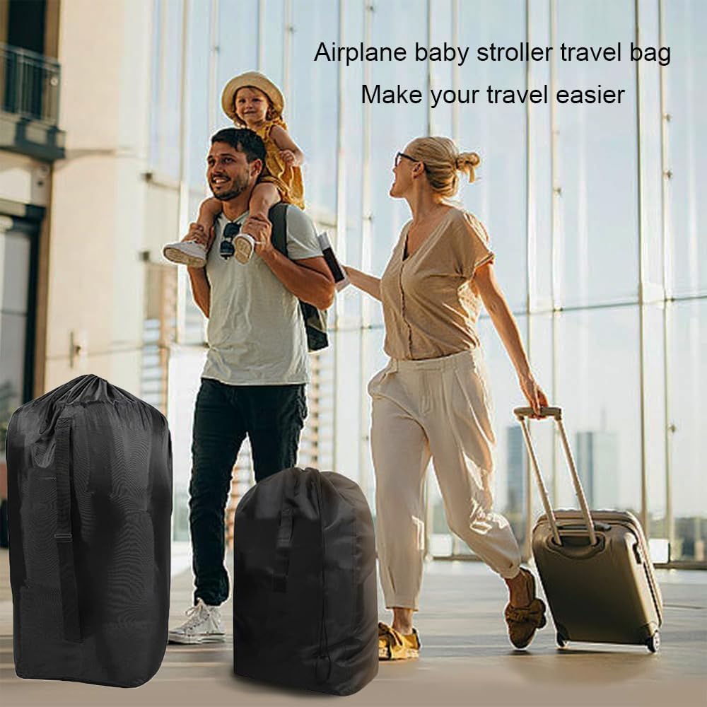 Childress Gate Check Bag for Umbrella Strollers - Travel Bag for Airplane, Stroller Bag for Airplane Travel, Airport Accessories for Gate Check, Flying Essentials (Black)