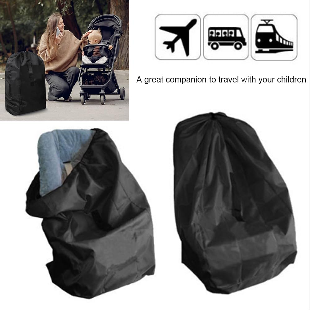 Childress Gate Check Bag for Umbrella Strollers - Travel Bag for Airplane, Stroller Bag for Airplane Travel, Airport Accessories for Gate Check, Flying Essentials (Black)