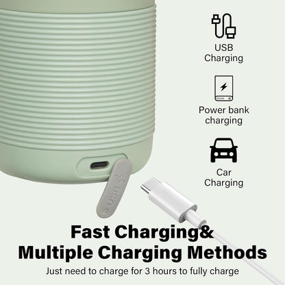 Portable Bottle Warmer for Travel - 5-Min Heating for Breast Milk, Formula & Water, 12oz Large Capacity, Long Battery Life, Baby Flask for Vehicle Car Airplane Journey