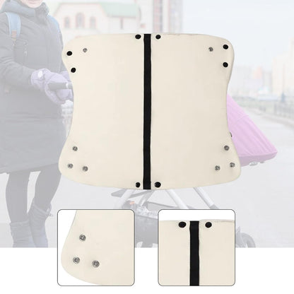 Winter Stroller Gloves Water Resistant Lined Hand Muffs for Caregivers, White