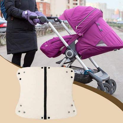 Winter Stroller Gloves Water Resistant Lined Hand Muffs for Caregivers, White
