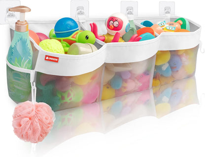 4.95 Gallons 3 Compartment Horizontal Bath Toy Storage