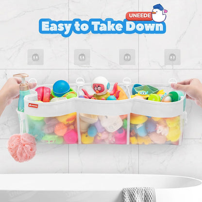 4.95 Gallons 3 Compartment Horizontal Bath Toy Storage