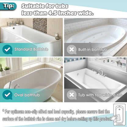 Saddle shape 2 Compartments Bath Toy Organizer, Easy Access for Children, Wide Opening Bath Toy Holder for Drying Toys and Storage, Mesh Shower Toy Holder and Bath Tub Toy Storage Organizer for Tub.