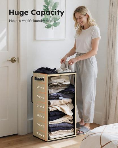 100L Laundry Hamper with Lid, Large Collapsible Laundry Basket