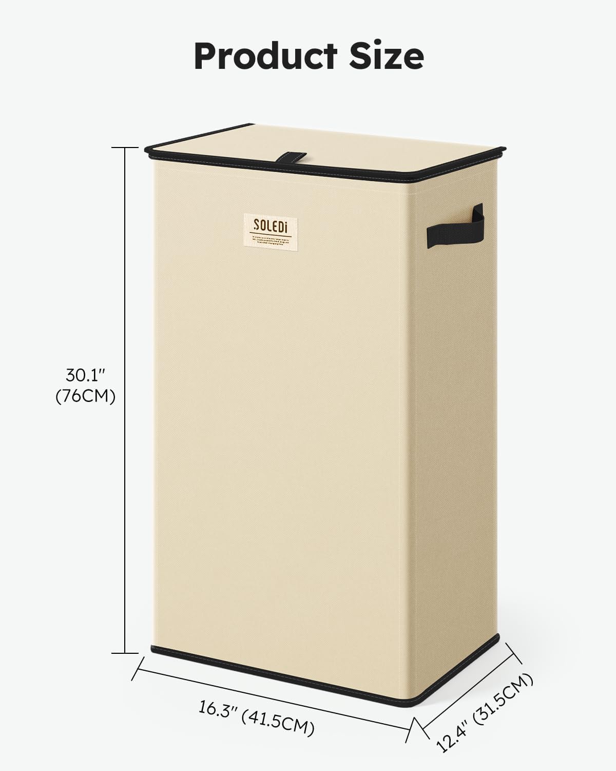 100L Laundry Hamper with Lid, Large Collapsible Laundry Basket