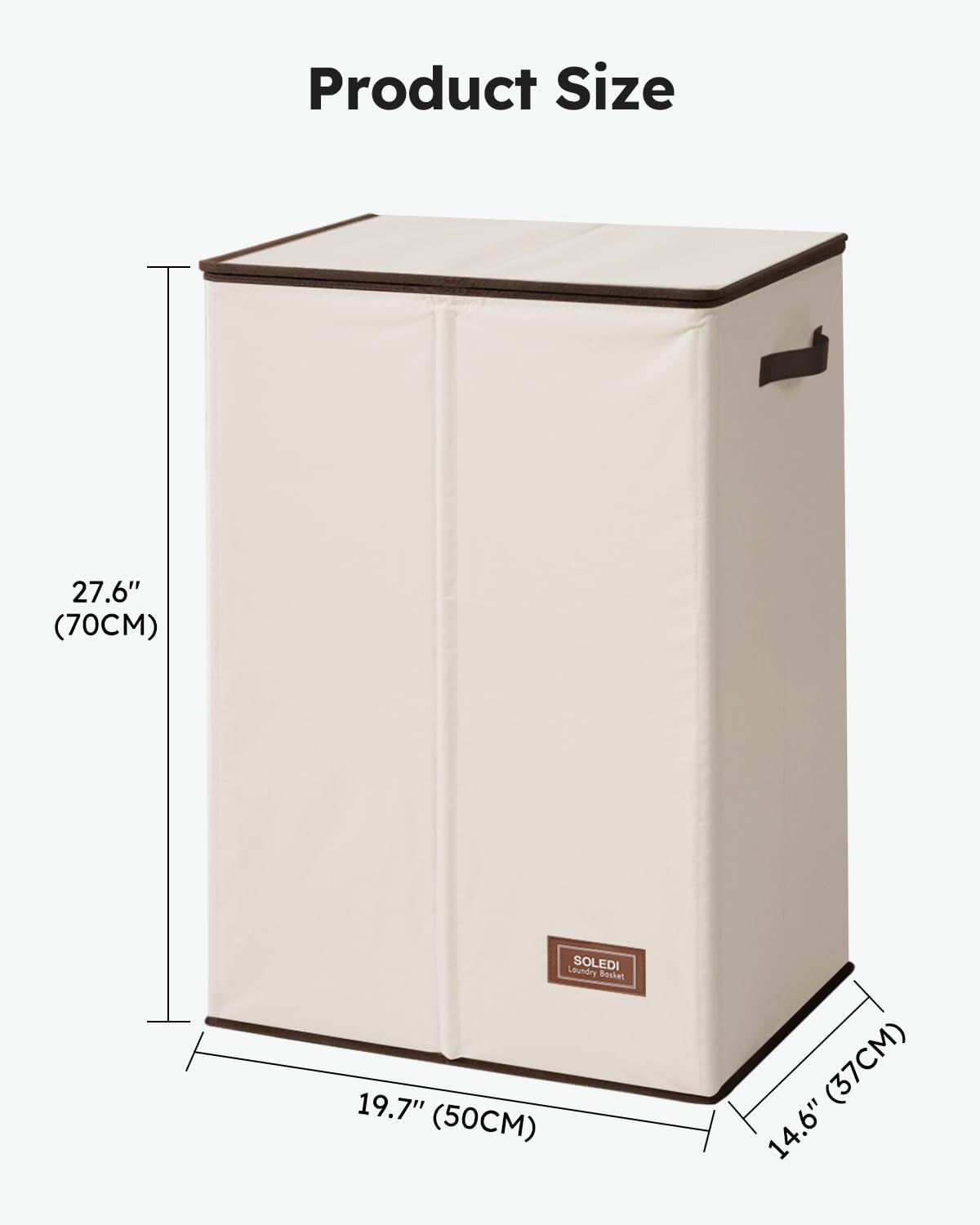 100L Laundry Hamper with Lid, Large Collapsible Laundry Basket