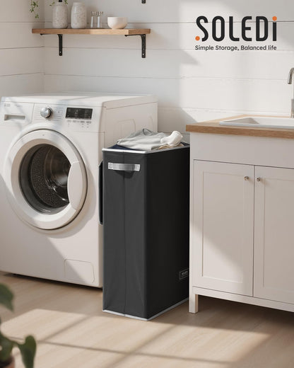 100L Laundry Hamper with Lid, Large Collapsible Laundry Basket