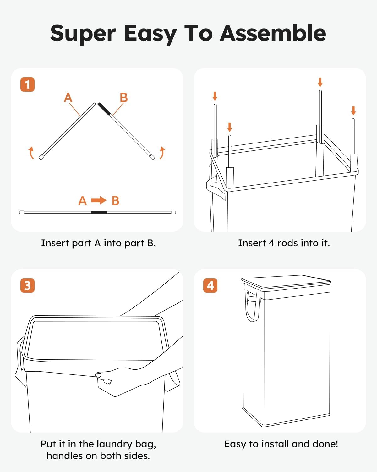 100L Laundry Hamper with Lid, Large Collapsible Laundry Basket