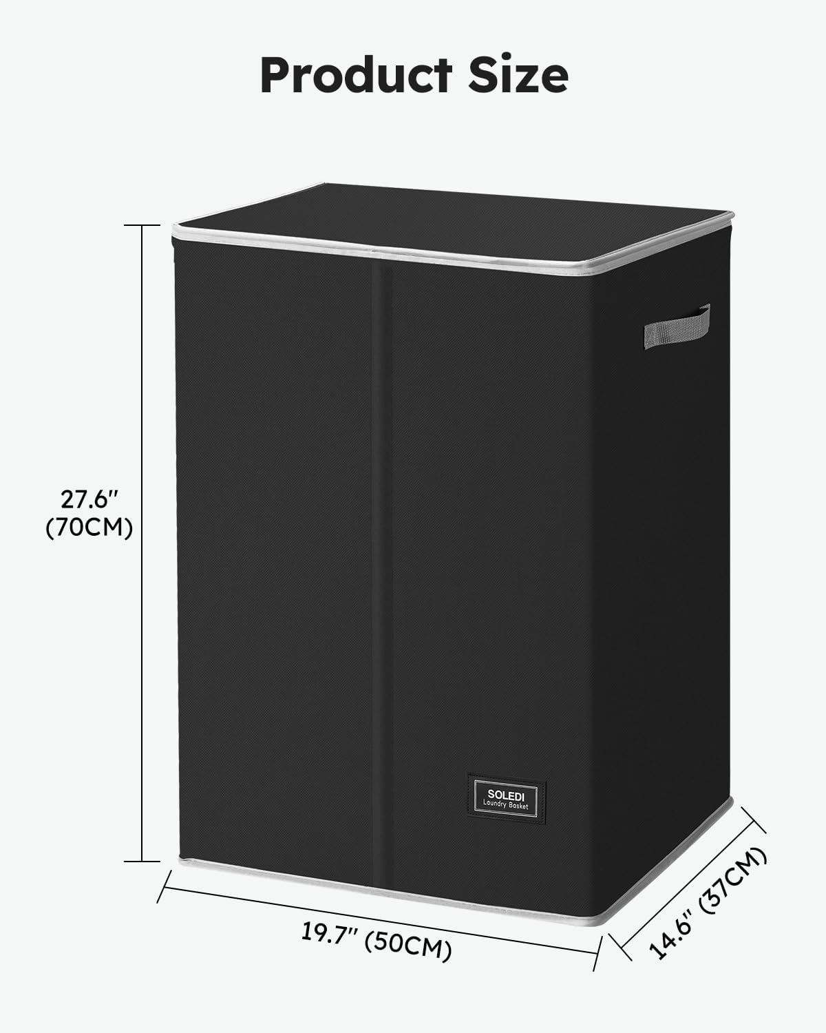 100L Laundry Hamper with Lid, Large Collapsible Laundry Basket