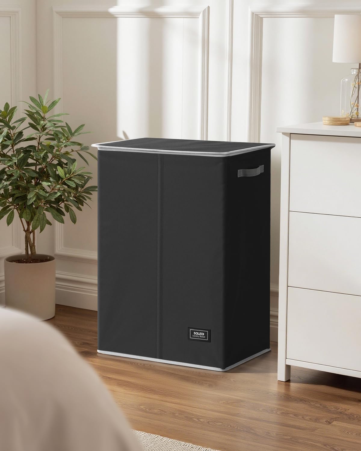 100L Laundry Hamper with Lid, Large Collapsible Laundry Basket