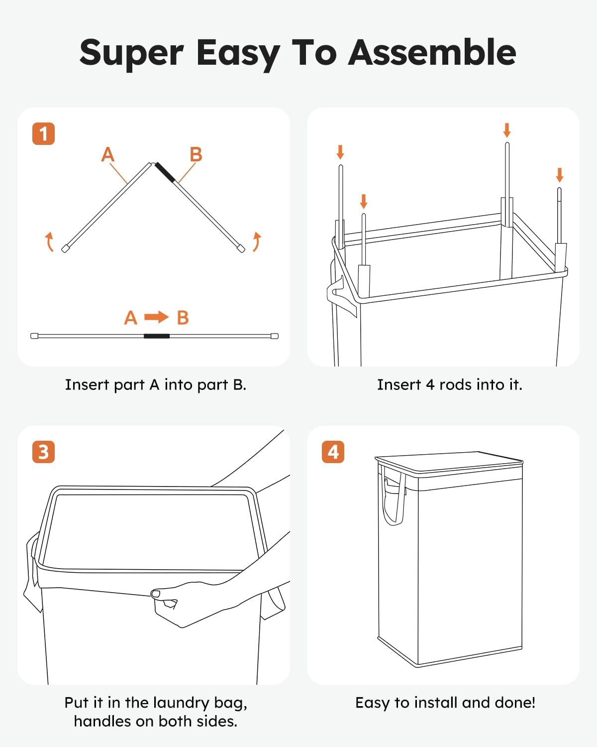100L Laundry Hamper with Lid, Large Collapsible Laundry Basket