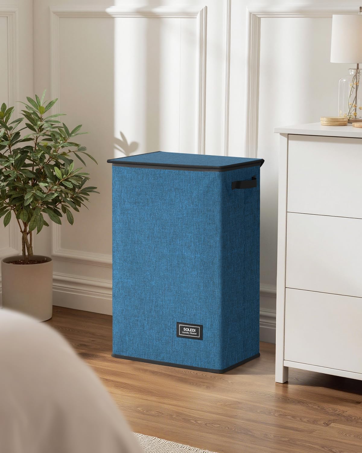 100L Laundry Hamper with Lid, Large Collapsible Laundry Basket