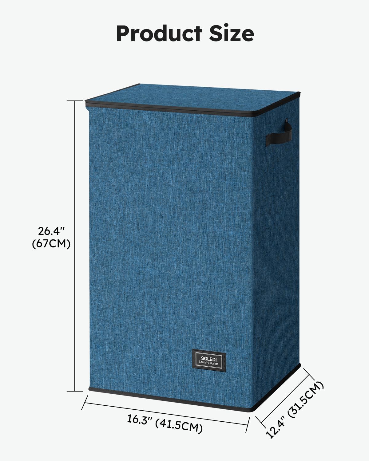 100L Laundry Hamper with Lid, Large Collapsible Laundry Basket