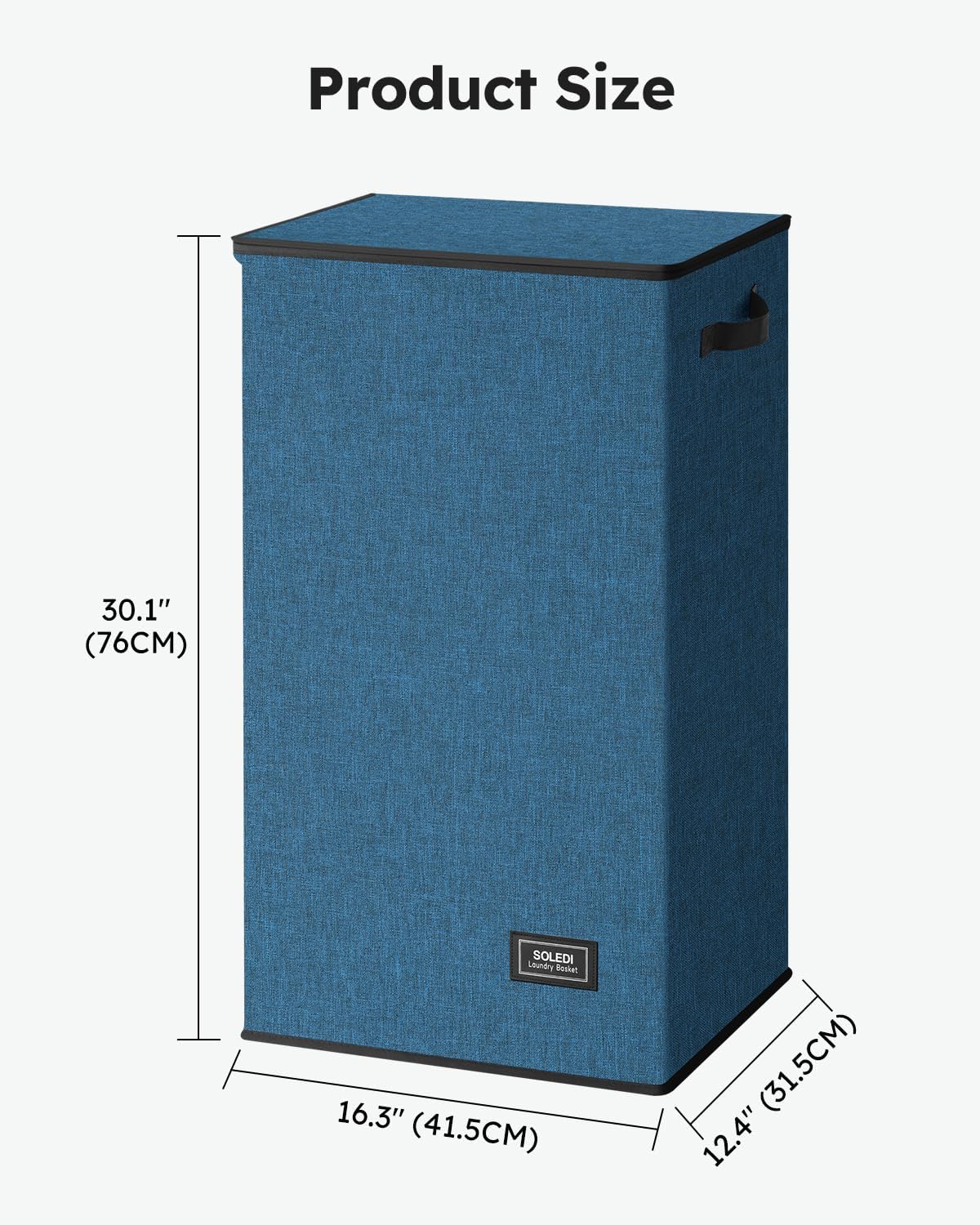 100L Laundry Hamper with Lid, Large Collapsible Laundry Basket