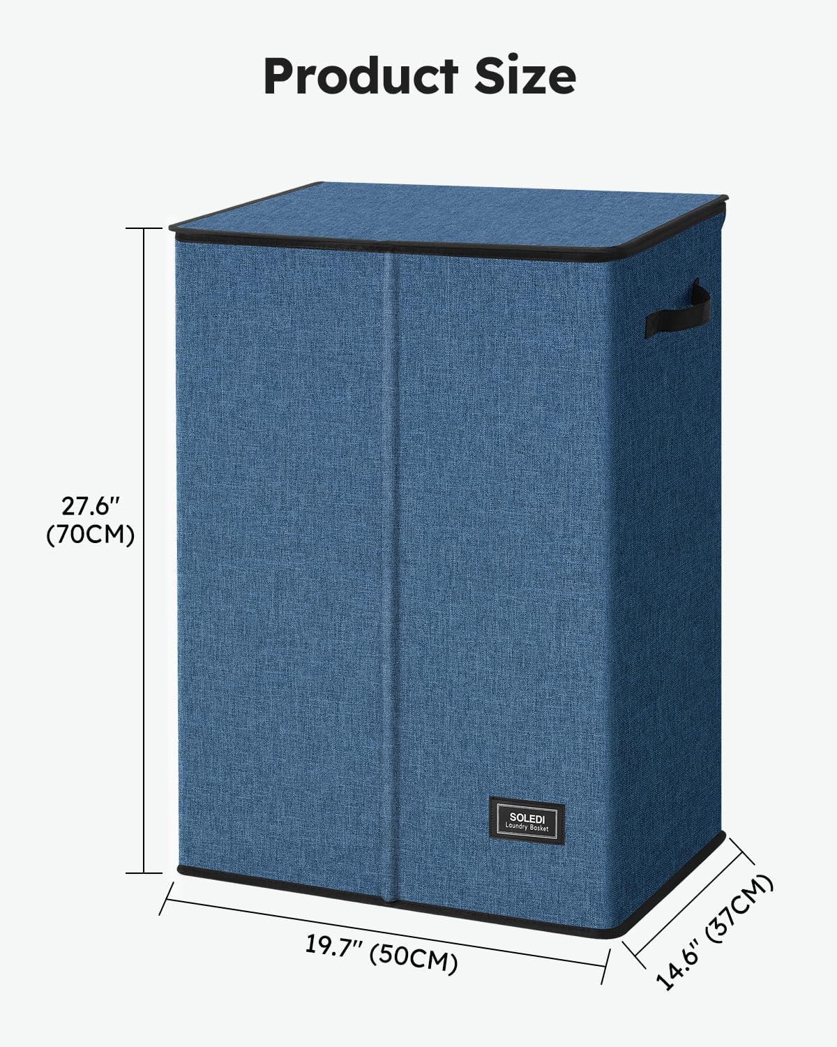 100L Laundry Hamper with Lid, Large Collapsible Laundry Basket