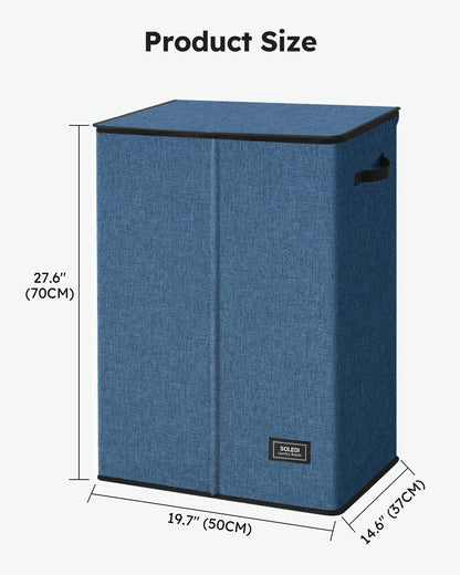 100L Laundry Hamper with Lid, Large Collapsible Laundry Basket