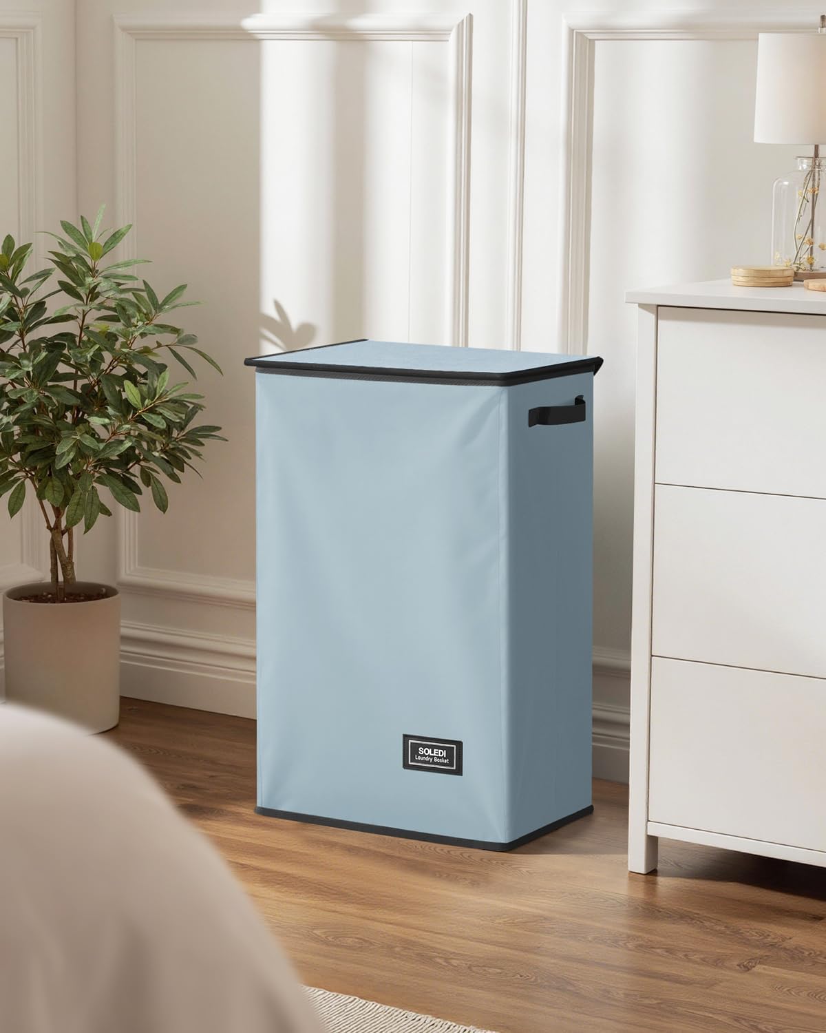 100L Laundry Hamper with Lid, Large Collapsible Laundry Basket