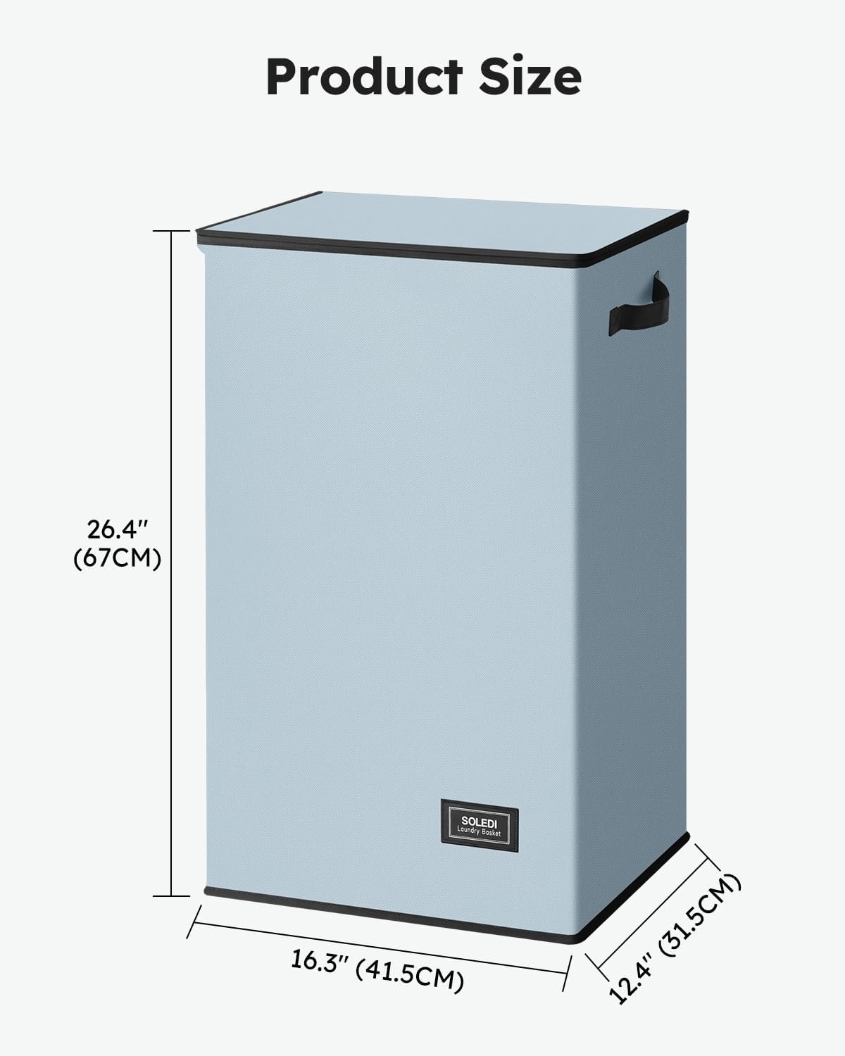 100L Laundry Hamper with Lid, Large Collapsible Laundry Basket