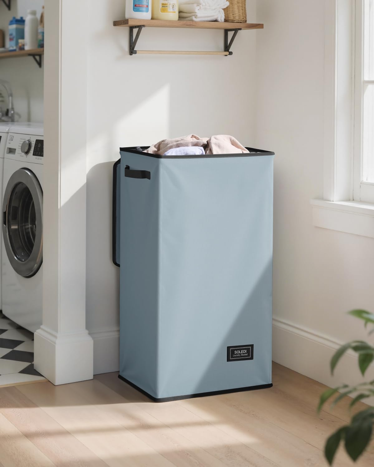 100L Laundry Hamper with Lid, Large Collapsible Laundry Basket