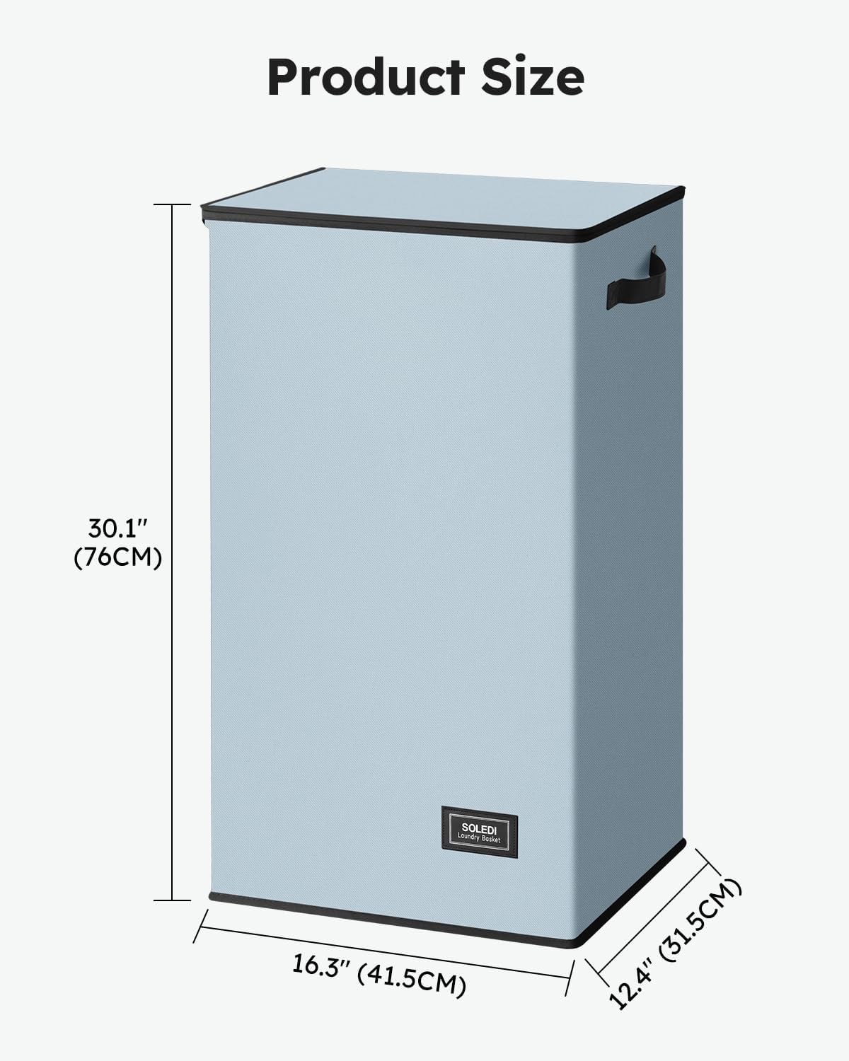 100L Laundry Hamper with Lid, Large Collapsible Laundry Basket
