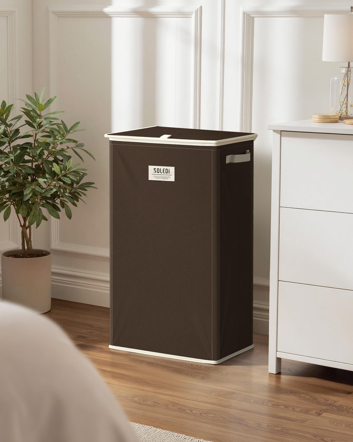 100L Laundry Hamper with Lid, Large Collapsible Laundry Basket