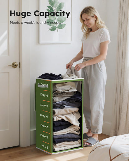 100L Laundry Hamper with Lid, Large Collapsible Laundry Basket