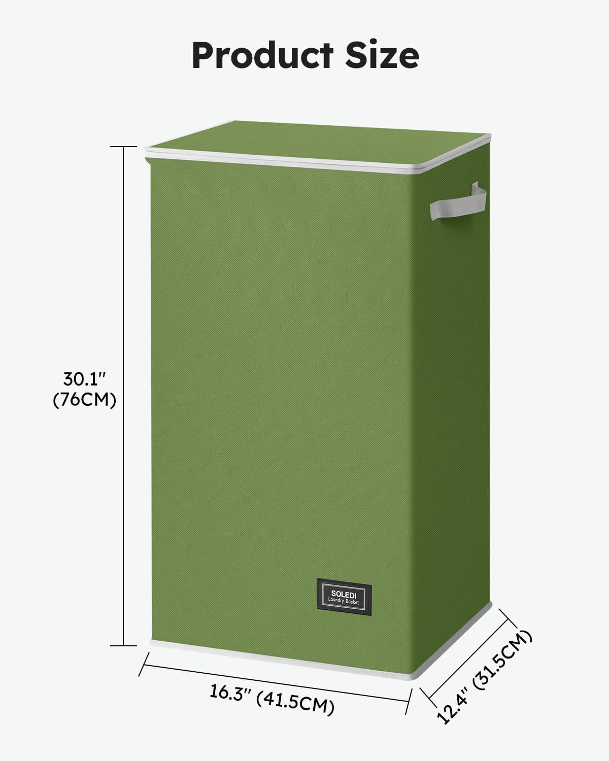 100L Laundry Hamper with Lid, Large Collapsible Laundry Basket