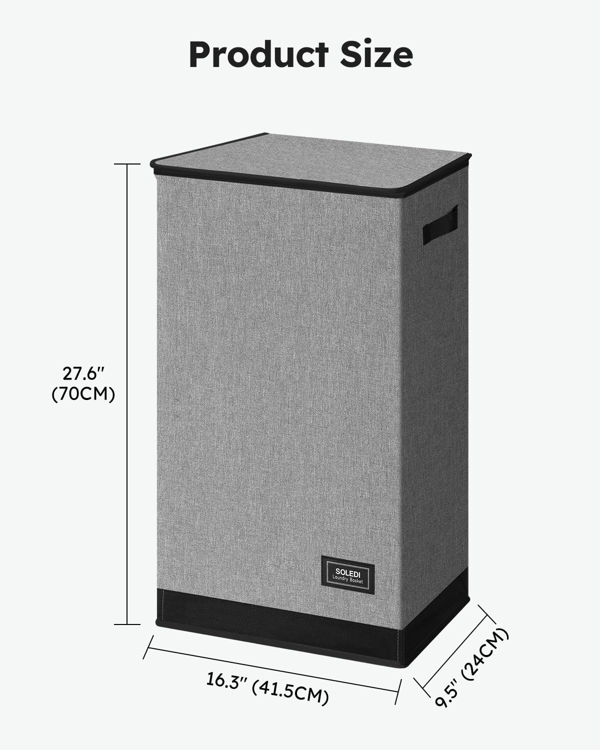 100L Laundry Hamper with Lid, Large Collapsible Laundry Basket