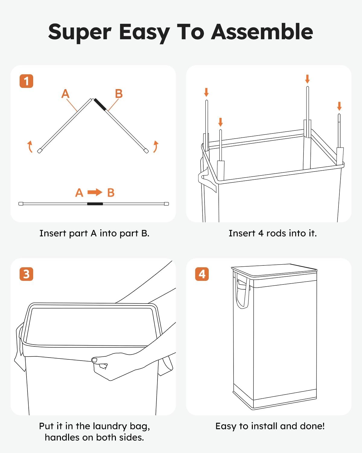 100L Laundry Hamper with Lid, Large Collapsible Laundry Basket