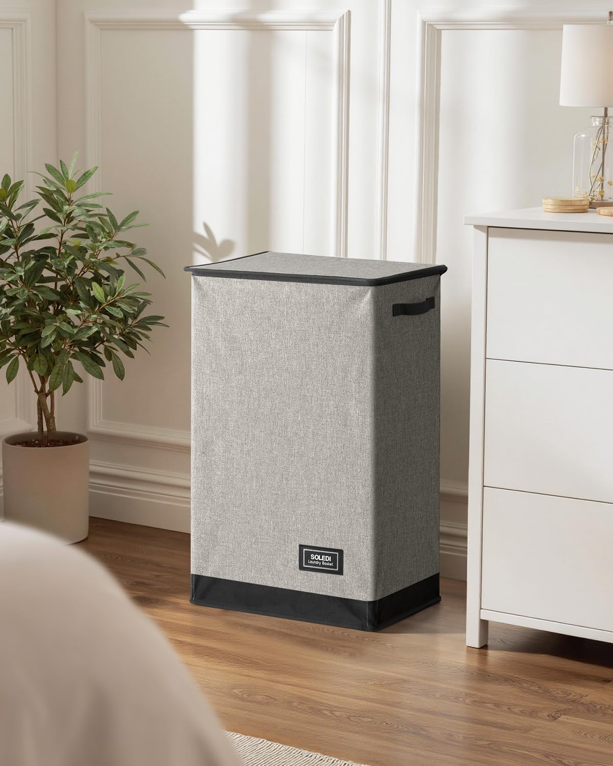 100L Laundry Hamper with Lid, Large Collapsible Laundry Basket