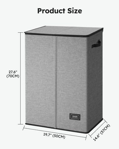 100L Laundry Hamper with Lid, Large Collapsible Laundry Basket