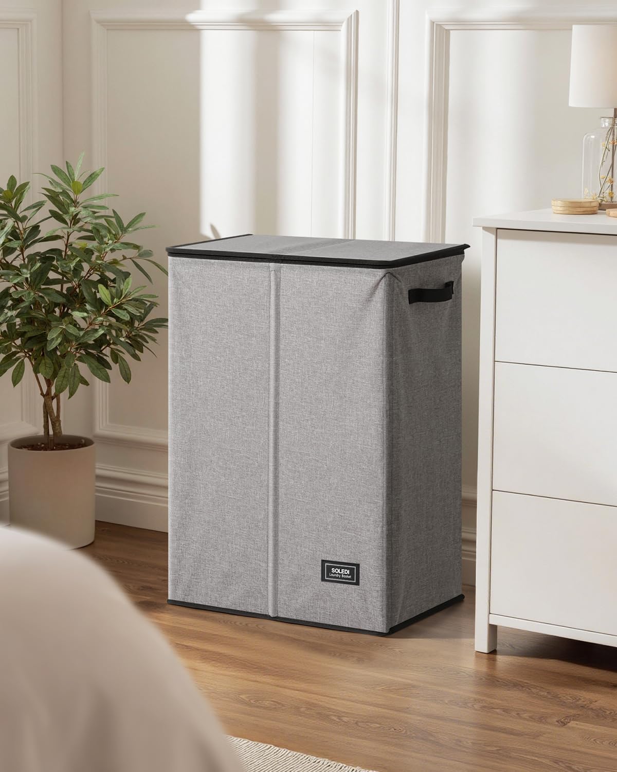 100L Laundry Hamper with Lid, Large Collapsible Laundry Basket