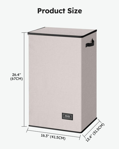 100L Laundry Hamper with Lid, Large Collapsible Laundry Basket